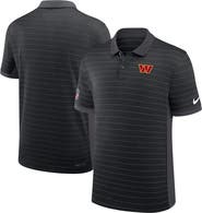 Nike Men's Nike Black Washington Commanders Sideline Victory Stripe Performance Polo
