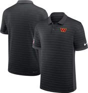 Nike Men's Nike Black Washington Commanders Sideline Victory Stripe Performance Polo
