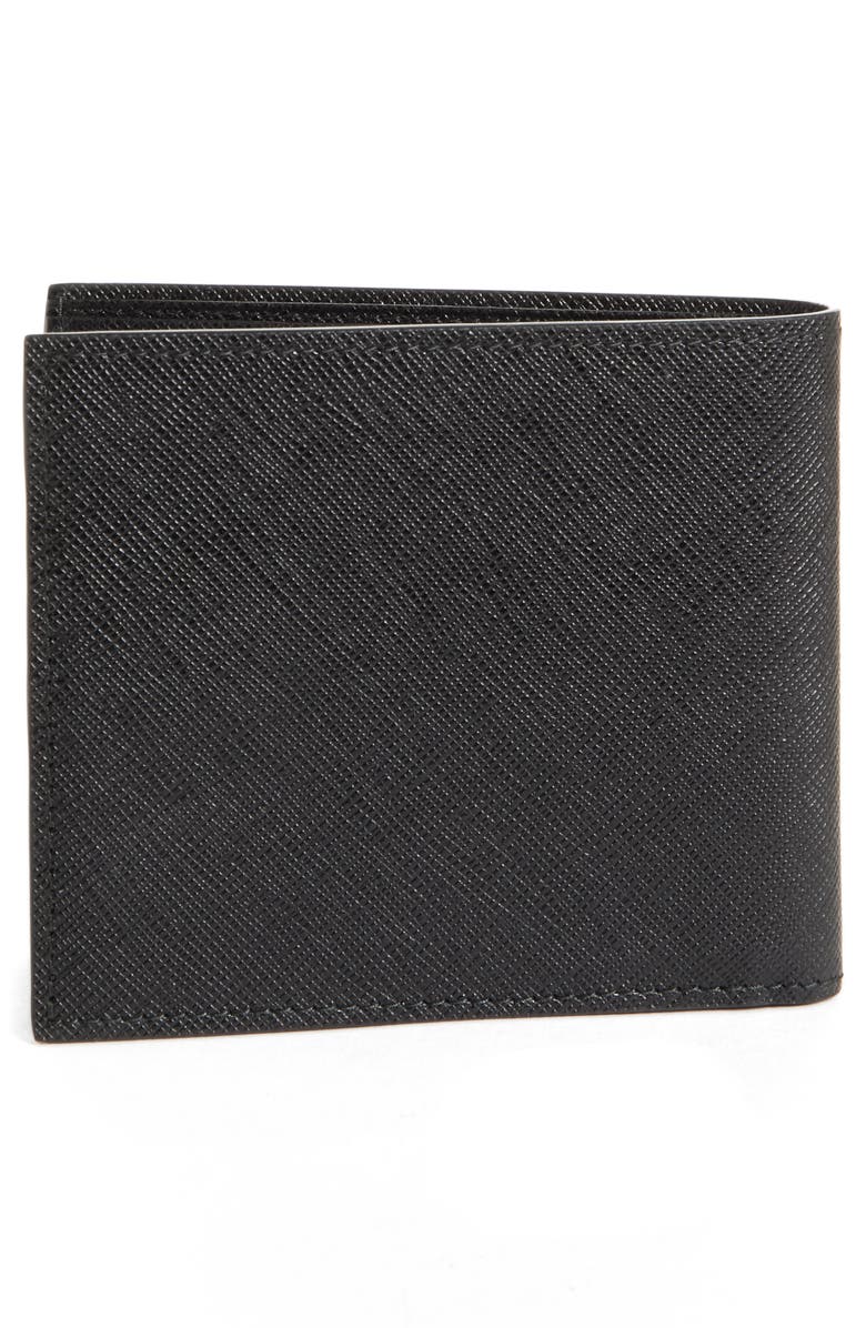 Prada Saffiano Leather Bifold Wallet, Alternate, color, 