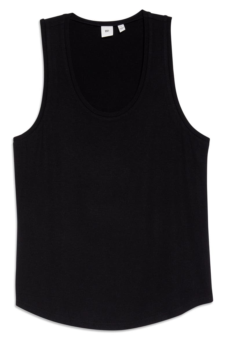 Scoop Neck Tank, Alternate, color, BLACK