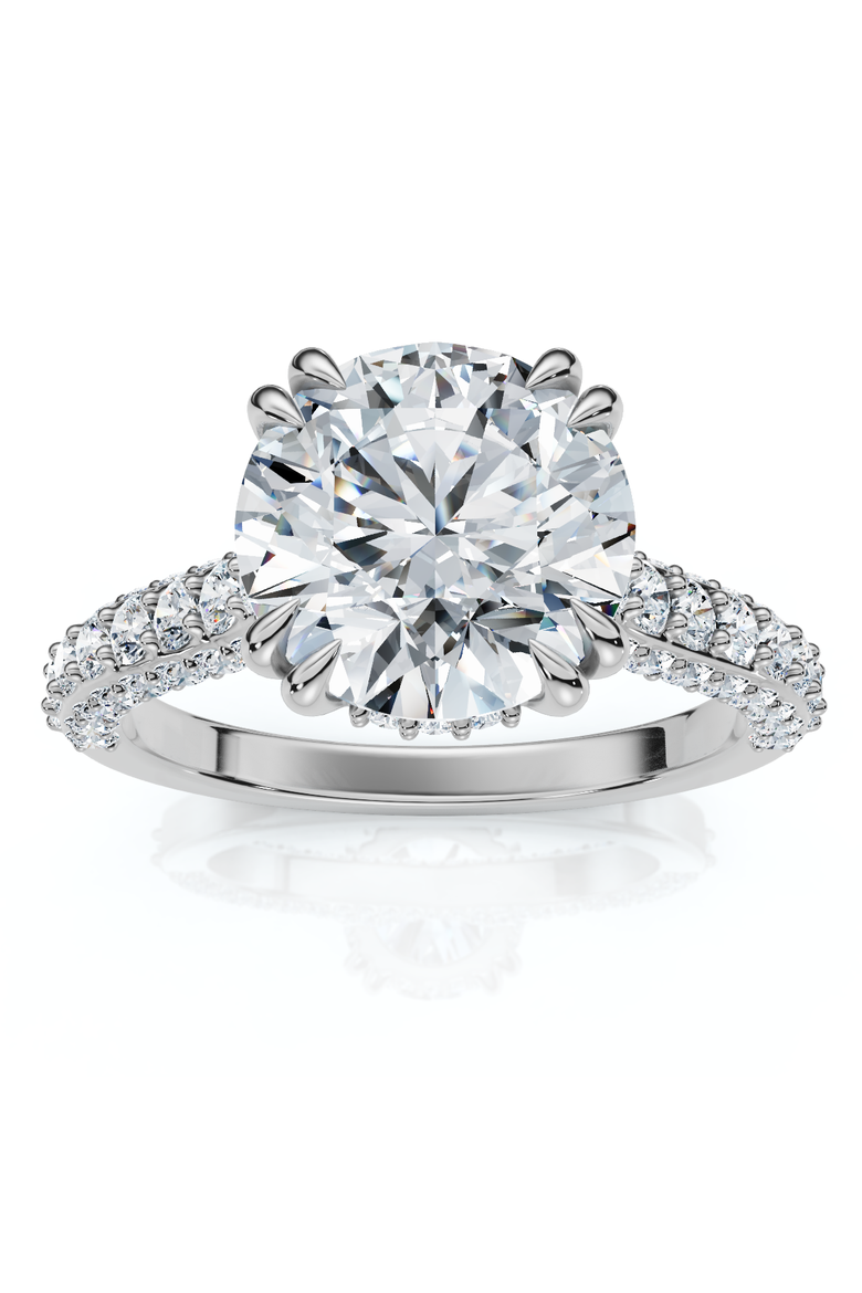 Certified 2 3/4Ct Diamond Engagement Ring 14k Gold Lab Grown, Main, color, 14k White Gold