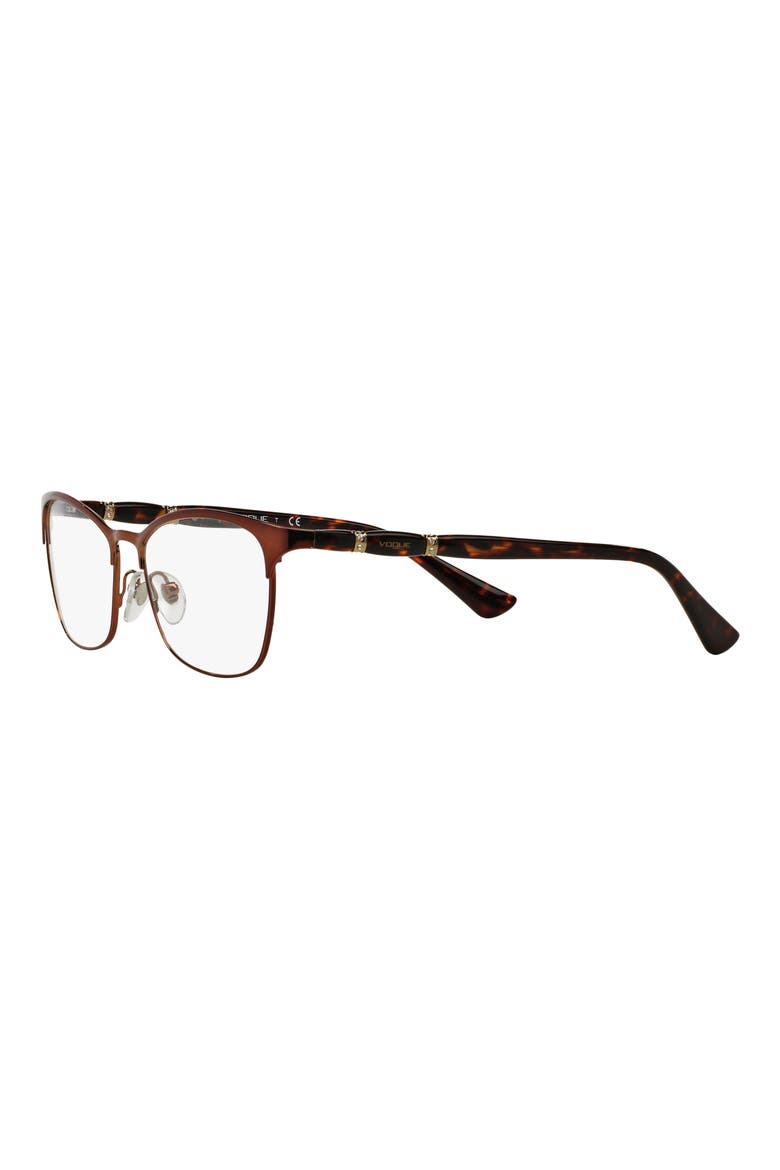 52mm Cat Eye Reading Glasses, Alternate, color, BROWN
