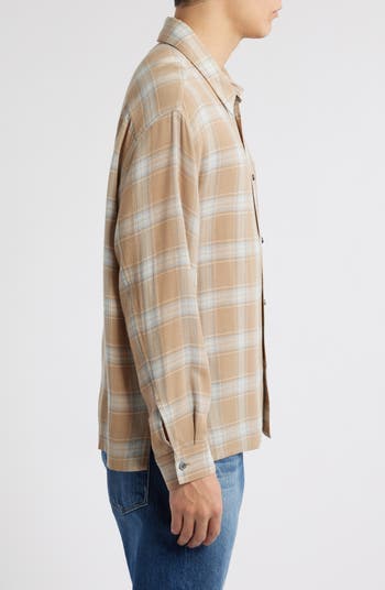 Plaid Button-Up Shirt
