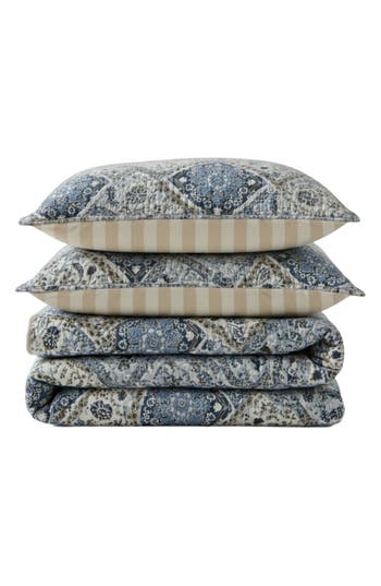 Stone Cottage Arell Reversible Quilt & Sham Set In Blue