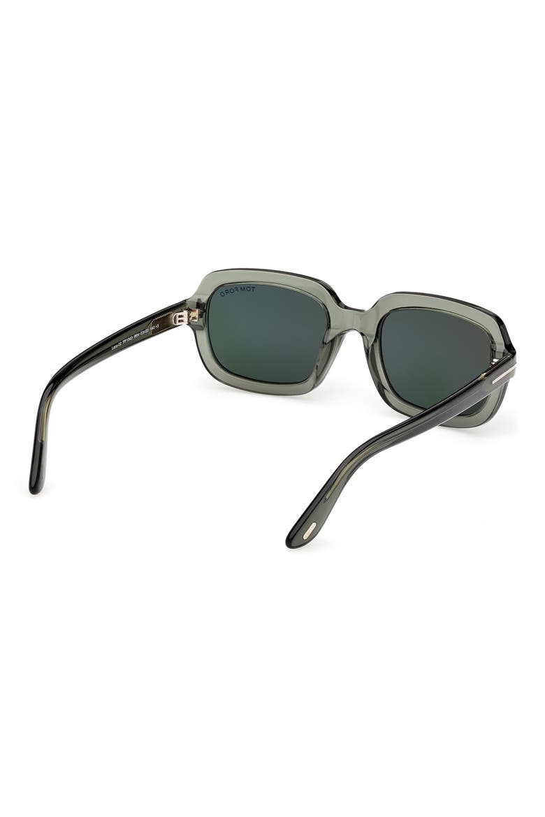 Lana 53mm Rectangular Sunglasses, Alternate, color, SHINY TRANSPARENT SAGE GREEN /T/ LOGO / GREEN LENS