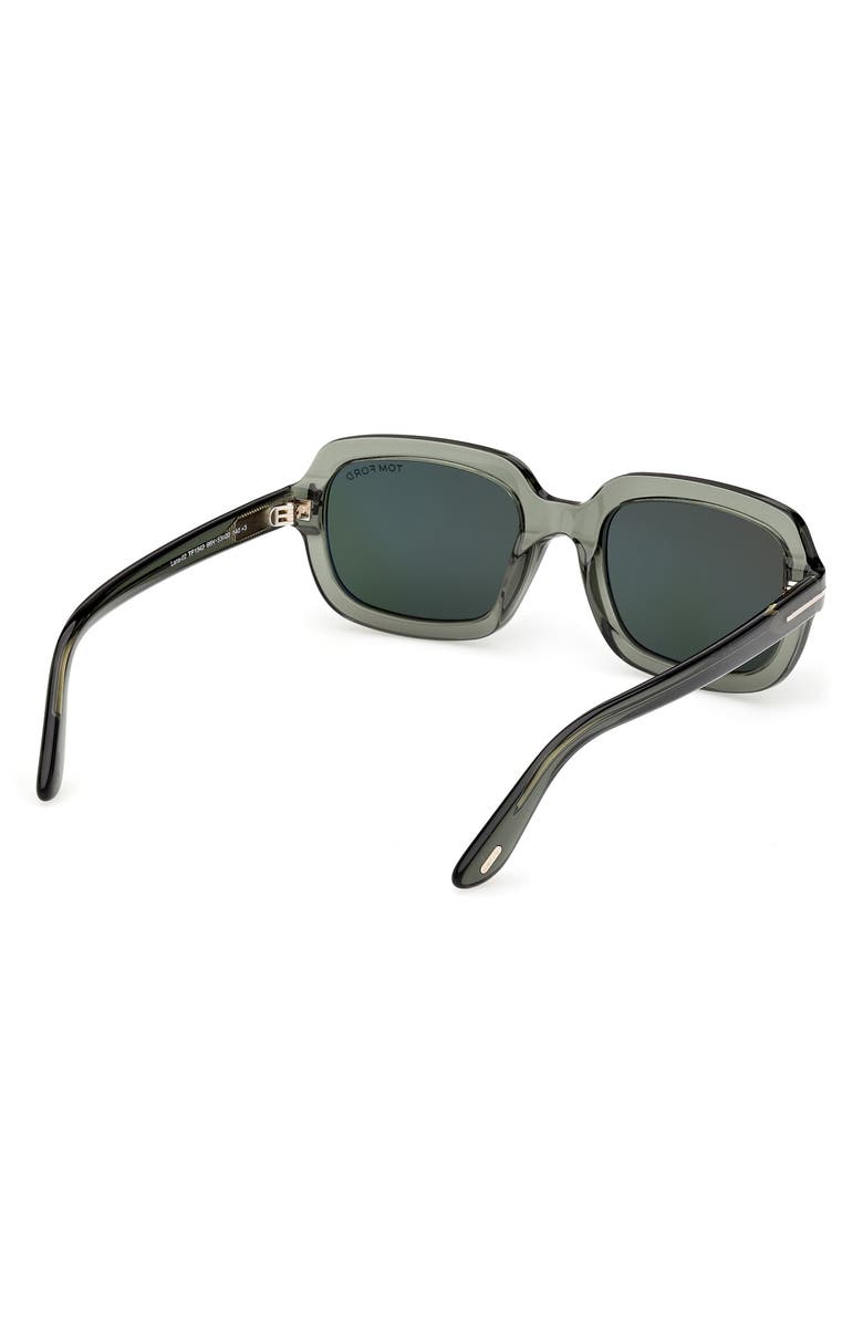 TOM FORD Lana 53mm Rectangular Sunglasses, Alternate, color, Transparent Sage Green