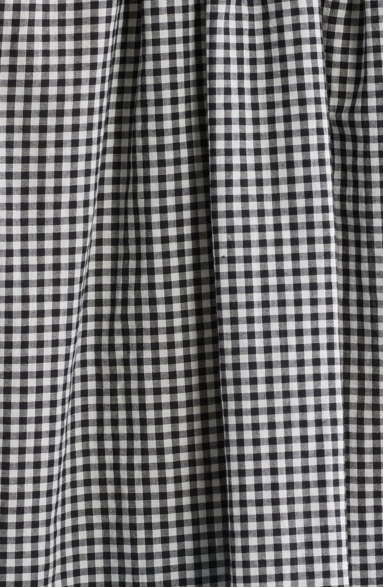 DÔEN June Organic Cotton Gingham Top, Alternate, color, Noir La Maddalena Gingham