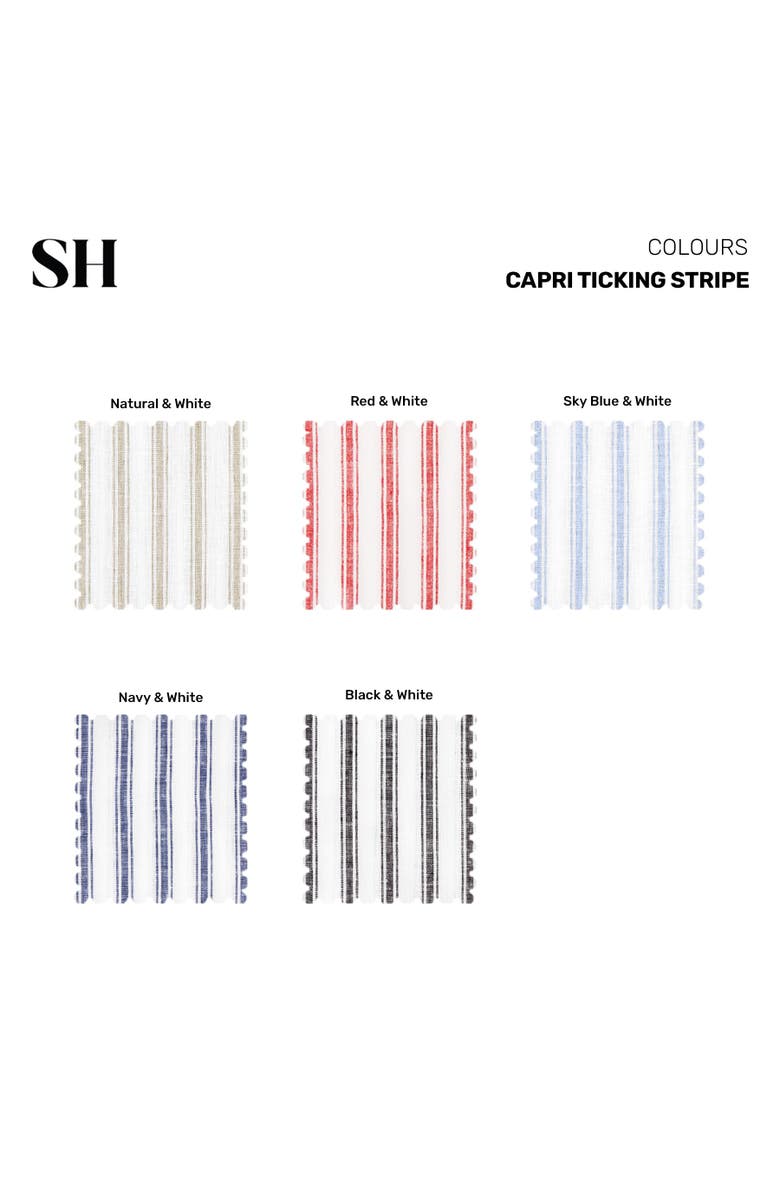 Solino Home Linen Placemats - Capri Ticking Stripe, 14" x 19" Inch, Alternate, color, 