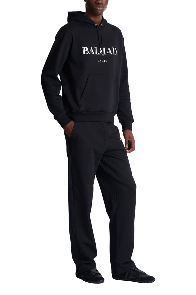 Printed Hoodie, Main, color, black