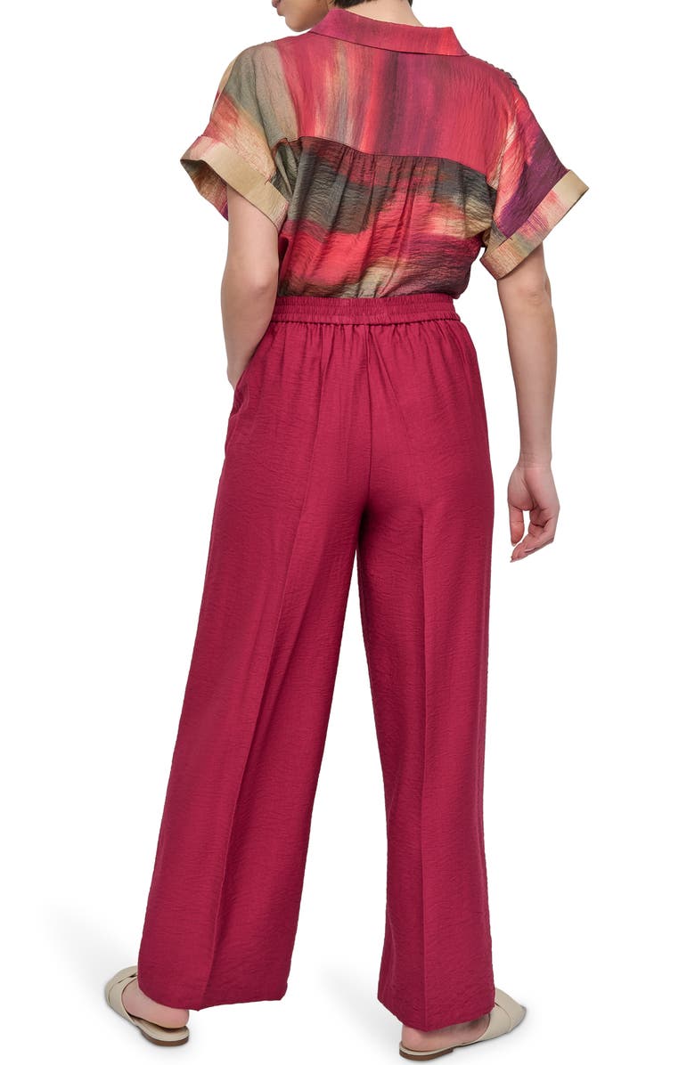 DKNY Drawstring Pants, Alternate, color, Beet