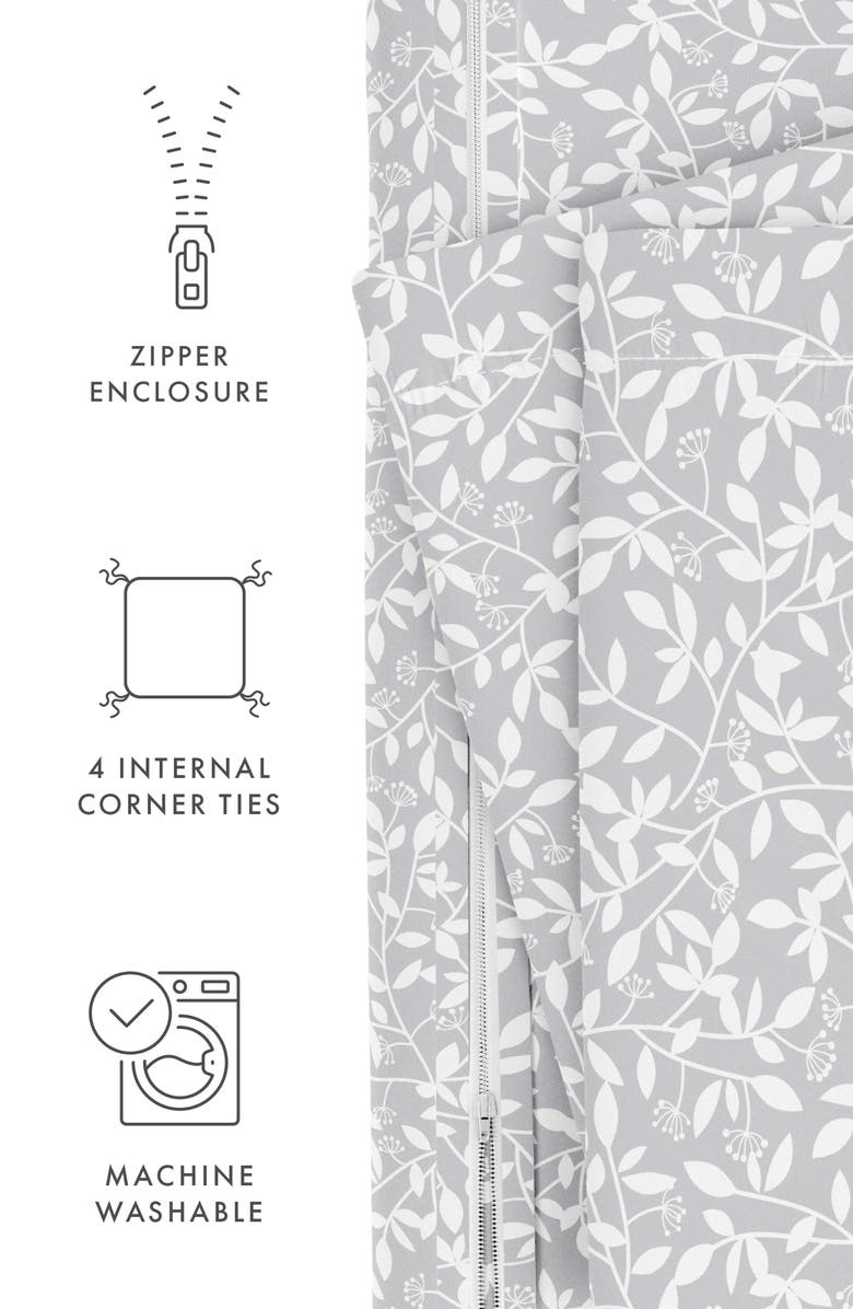 HOMESPUN IENJOY HOME Premium Ultra Soft Vintage Stripe Pattern 3-Piece Duvet Cover Set, Alternate, color, Gray