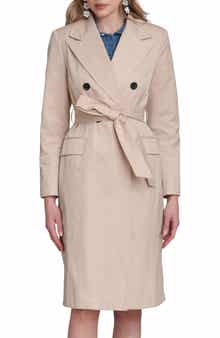 Avec Les Filles Water Resistant Double Breasted Trench Coat