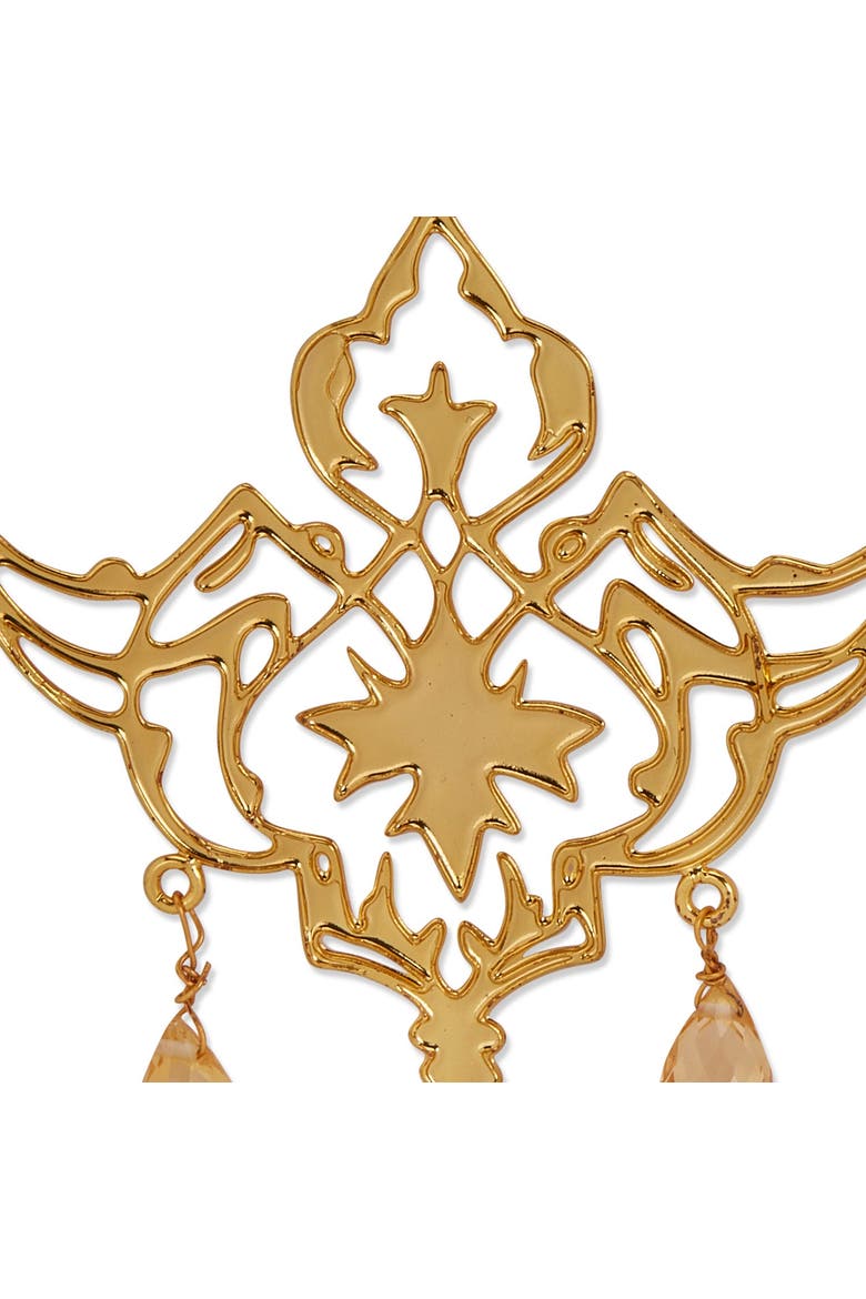 Mir Citrine Drops, Alternate, color, Gold Plated