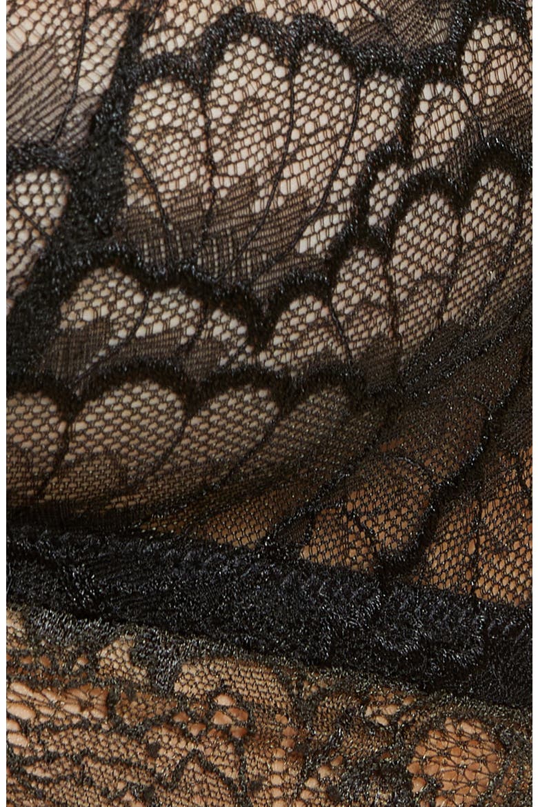 Double Time Lace Bralette, Alternate, color, BLACK/DARK GREY