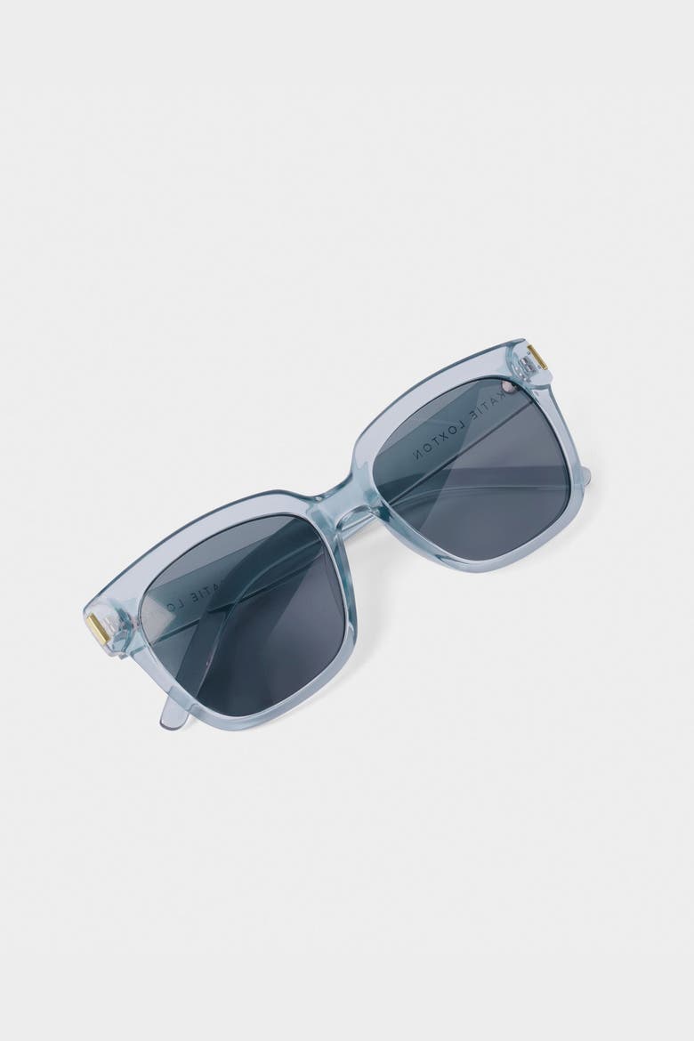 Roma Sunglasses in Blue Transparent, Alternate, color, Blue