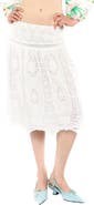 Anna Sui Applique Lace Combo Skirt