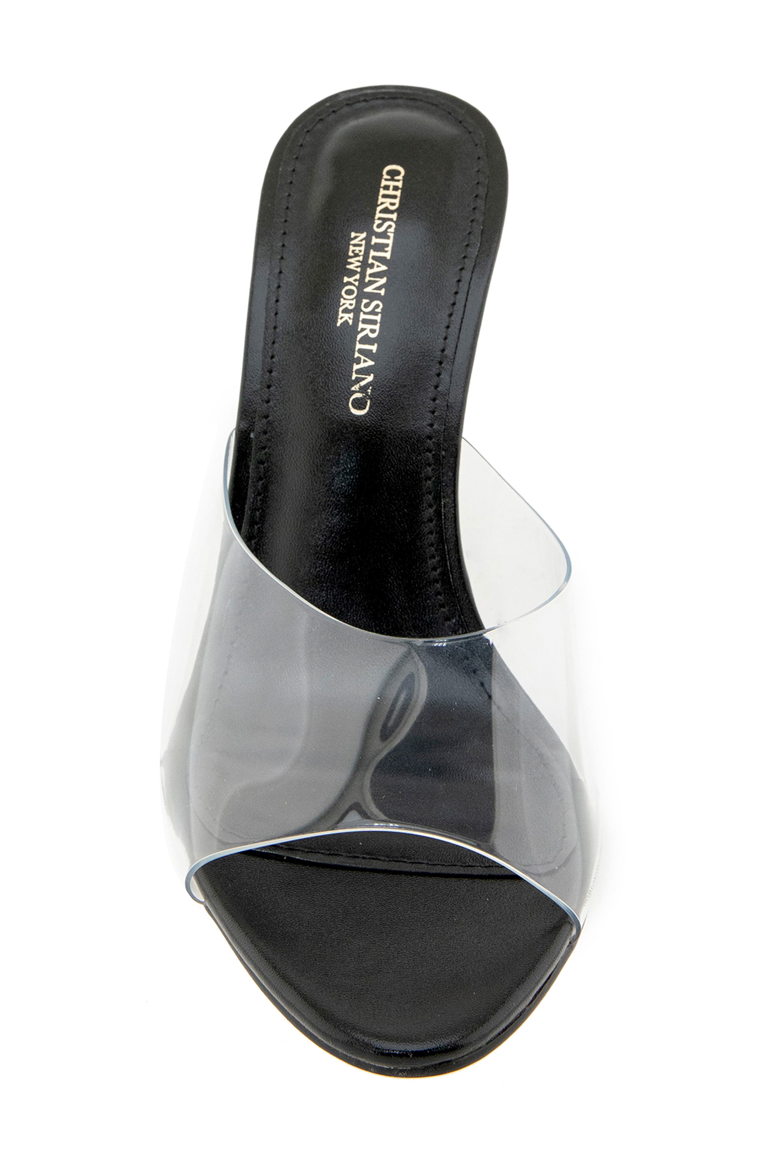 Tabby Wedge Sandal, Alternate, color, CLEAR/ BLACK