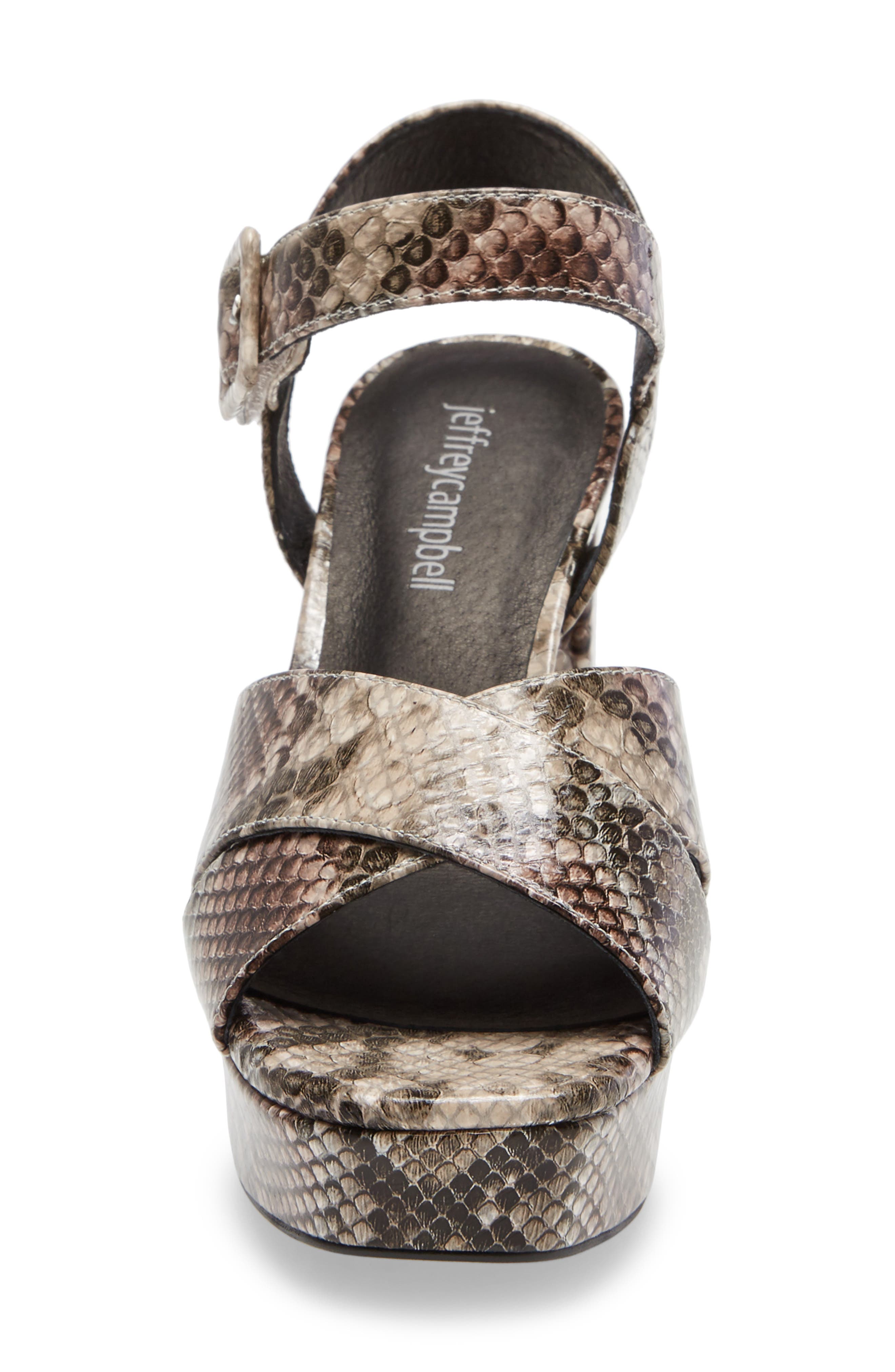 Amma Platform Sandal, Alternate, color, BROWN MULTI SNAKE PRINT