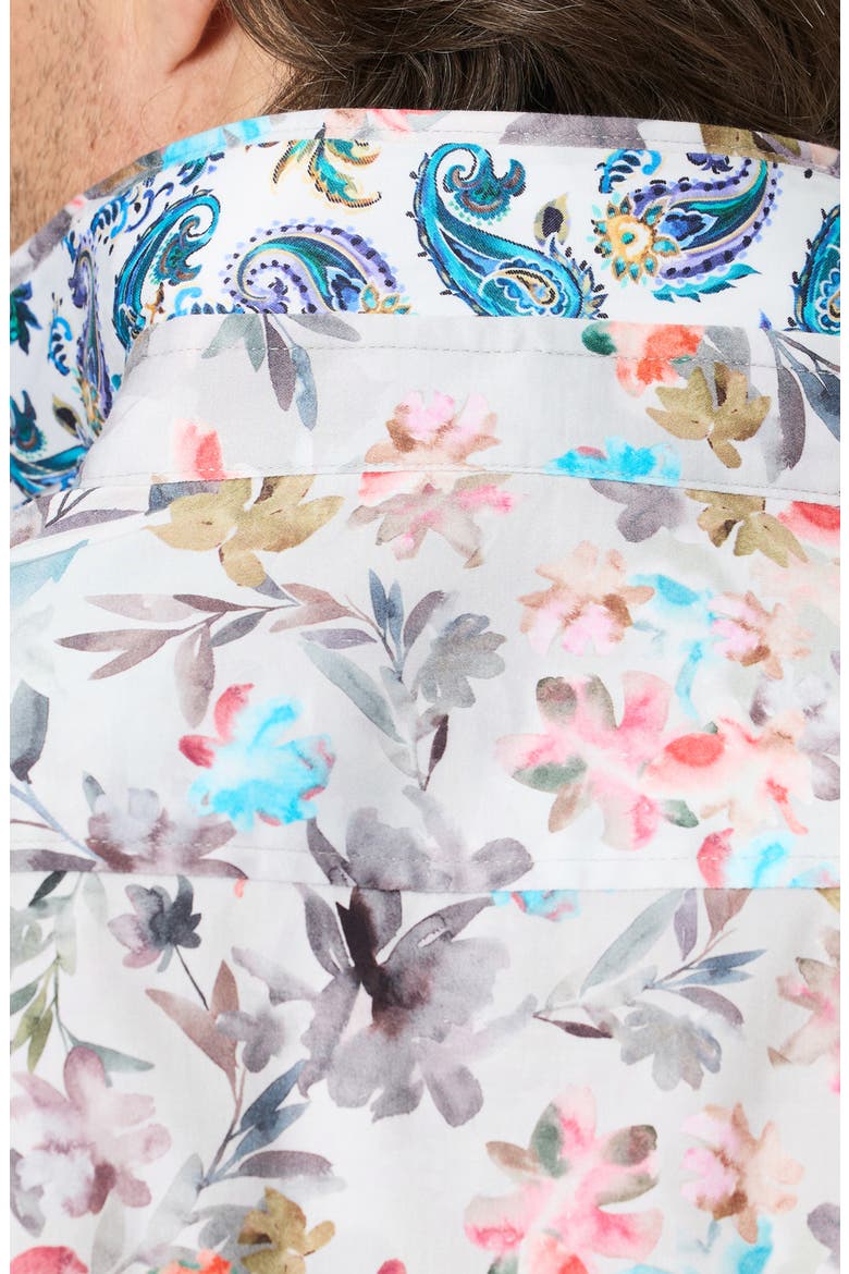 Shadbush Floral Stretch Cotton Shirt, Alternate, color, MULTI