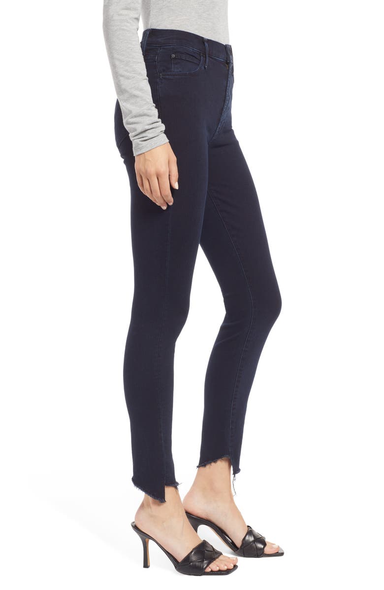 MOTHER The Stunner High Waist Fray Ankle Skinny Jeans, Alternate, color,