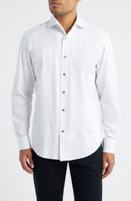 Bugatchi James OoohCotton® Solid Button-Up Shirt