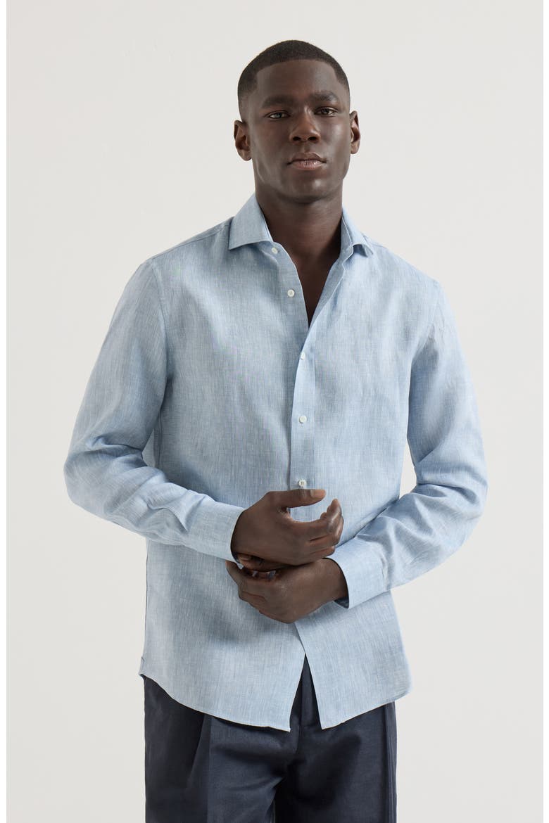 Linen shirt, Main, color, Sky Blue