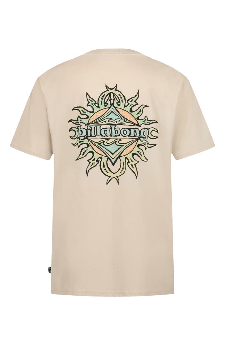 Billabong Kids' Solar Flare Cotton Graphic T-Shirt, Alternate, color, Chino