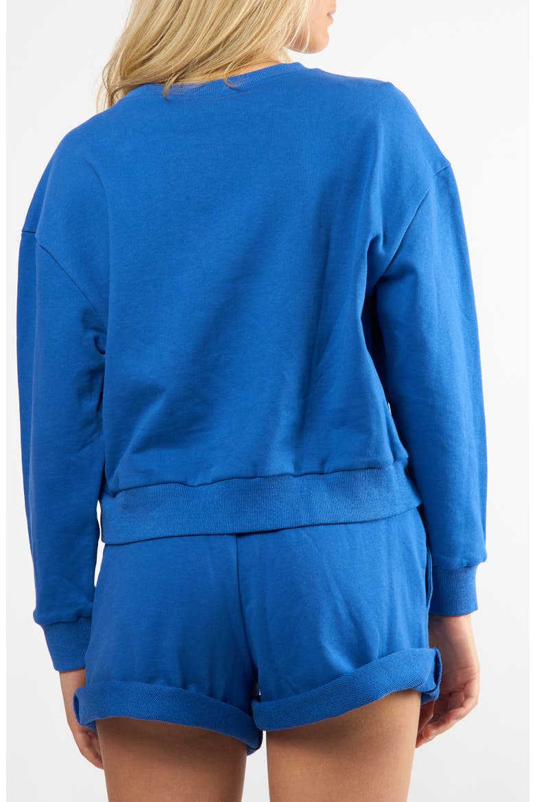 The Lakeside Set Cotton Graphic Sweatshirt, Alternate, color, BLUE