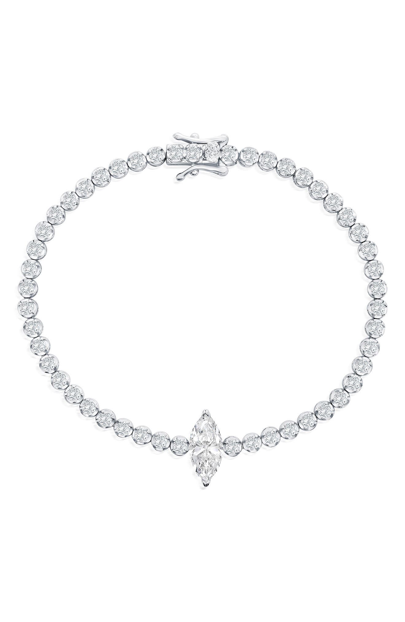 SIMONA Marquise & Round Cubic Zirconia Tennis Bracelet