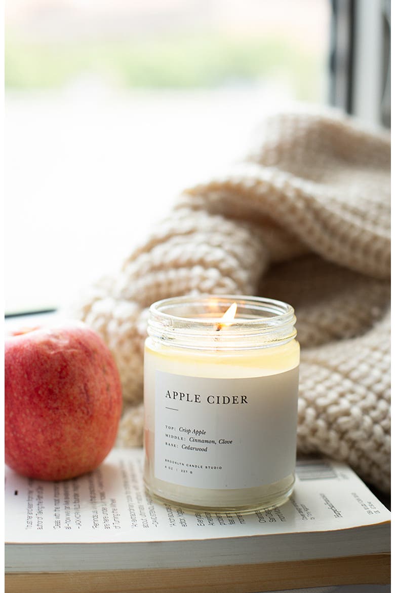 Minimalist Collection - Apple Cider Candle, Alternate, color, WHITE