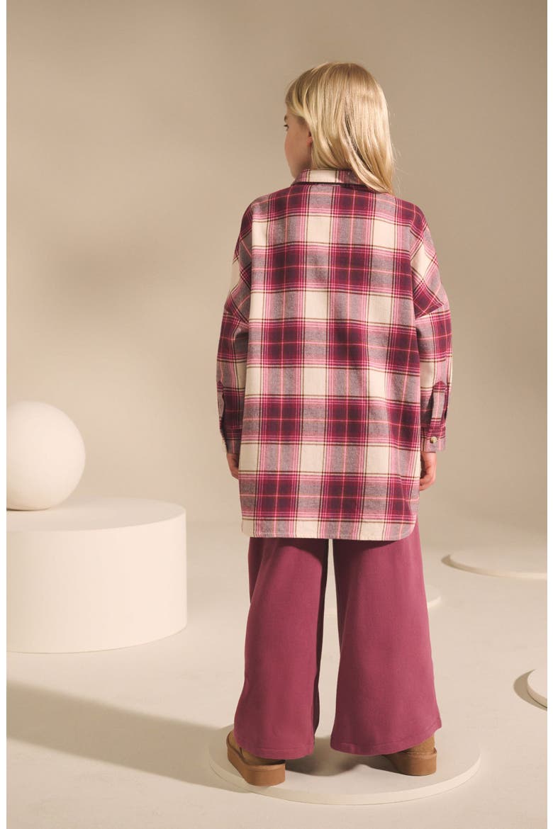 Kids' Check Shacket, Alternate, color, PINK