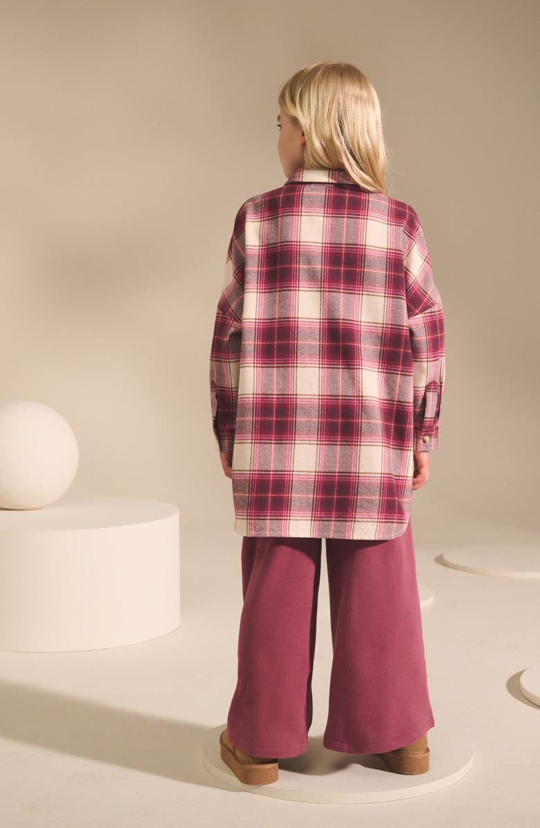 NEXT Kids' Check Shacket, Alternate, color, Pink