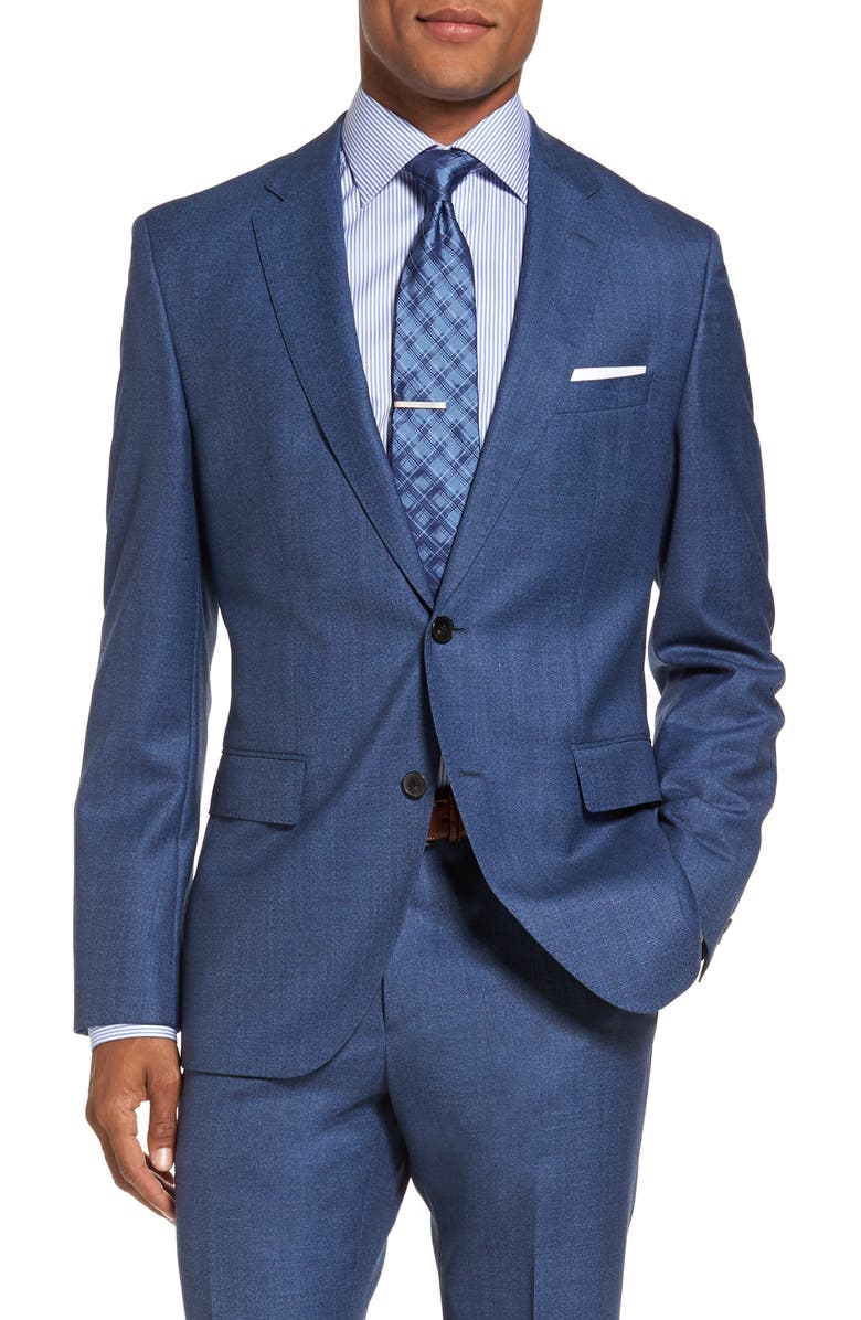 BOSS Johnstons/Lenon Classic Fit Solid Wool Suit, Alternate, color,