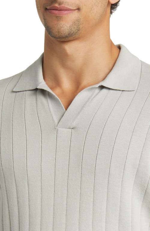 Rodd & Gunn Freys Crescent Knit Short Sleeve Polo Sweater In Gray