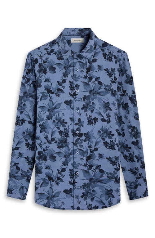 Bugatchi James Ooohcotton® Floral Button-up Shirt In Blue