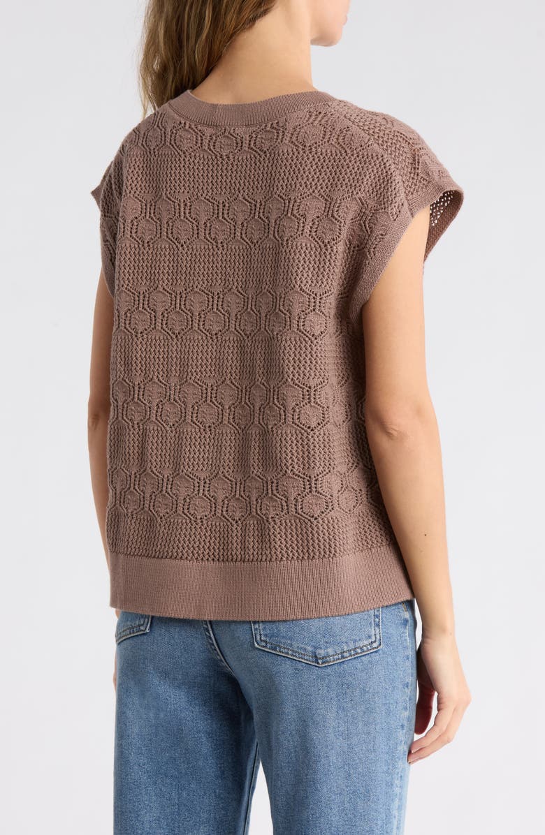 Splendid Honore Short Sleeve Sweater, Alternate, color, Wicker Beige