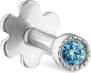 MARIA TASH Scallop Diamond Single Threaded Stud Earring