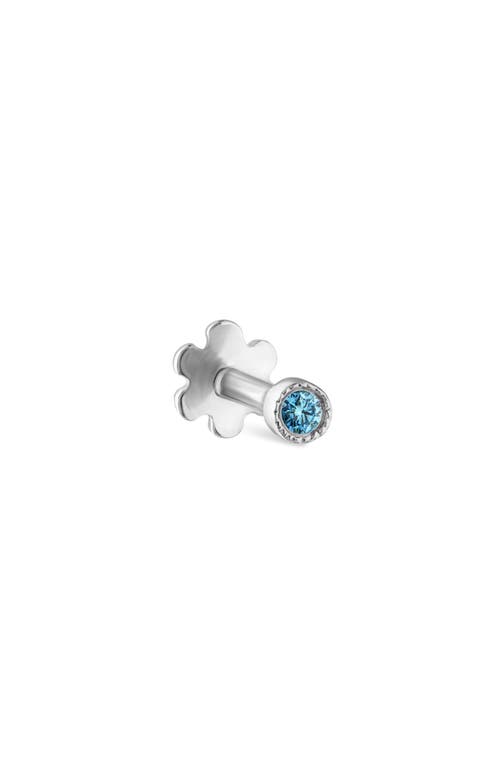 Maria Tash Scallop Diamond Single Threaded Stud Earring In Gold