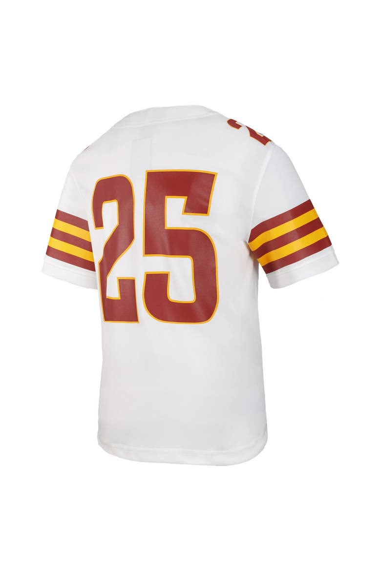Youth Nike #25 White Iowa State Cyclones Untouchable Replica Game Jersey, Alternate, color, White