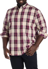 Oak Hill by DXL Big & Tall Large Plaid Sport Shirt