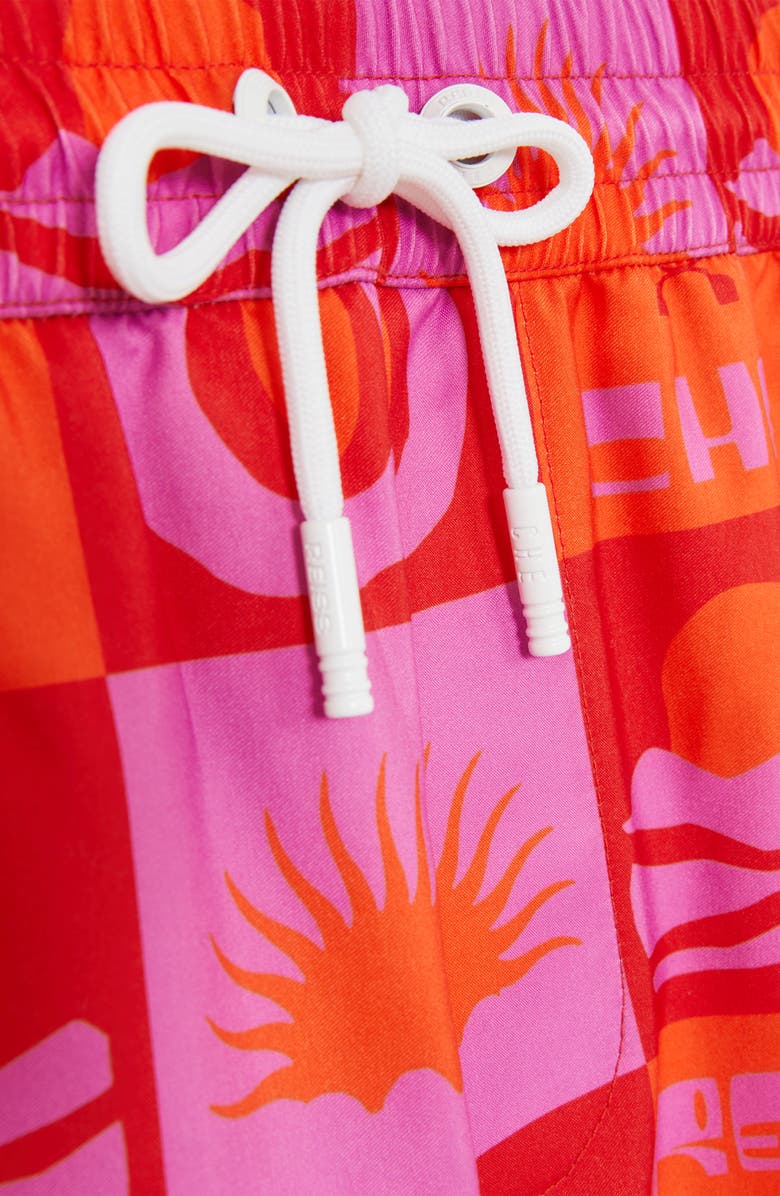 Reiss x Ché Trinity Swim Trunks, Alternate, color, Orange/ Pink
