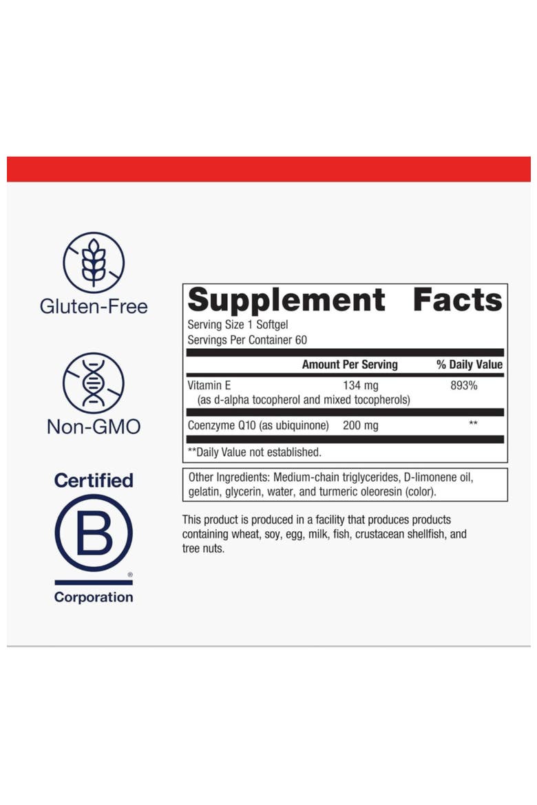 CoQ10 ST-200 High Absorption Ubiquinone Supplement 60 Softgels, Alternate, color, None