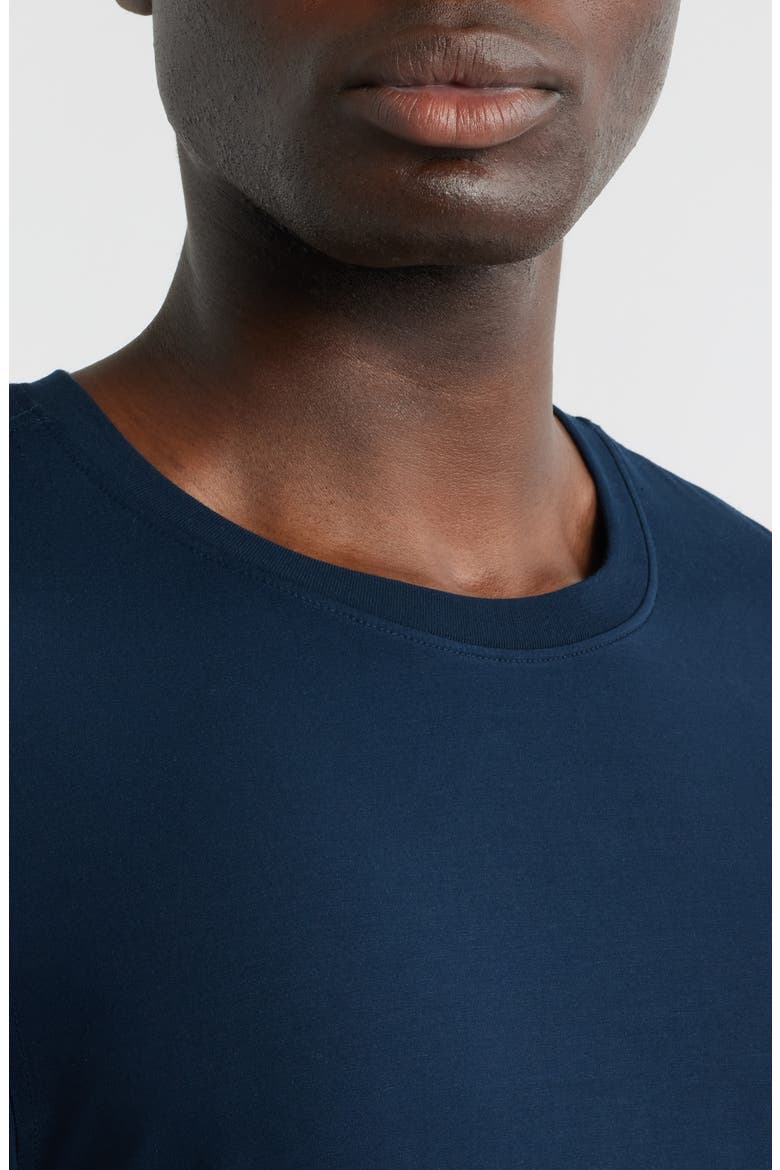 Long Sleeve Modal & Silk Pajama Top, Alternate, color, MIDNIGHT