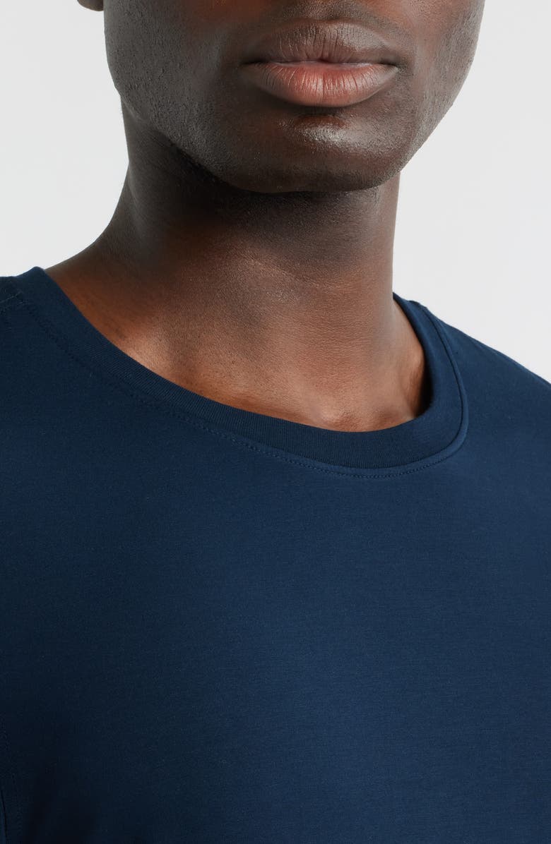 Daniel Buchler Long Sleeve Modal & Silk Pajama Top, Alternate, color, Midnight