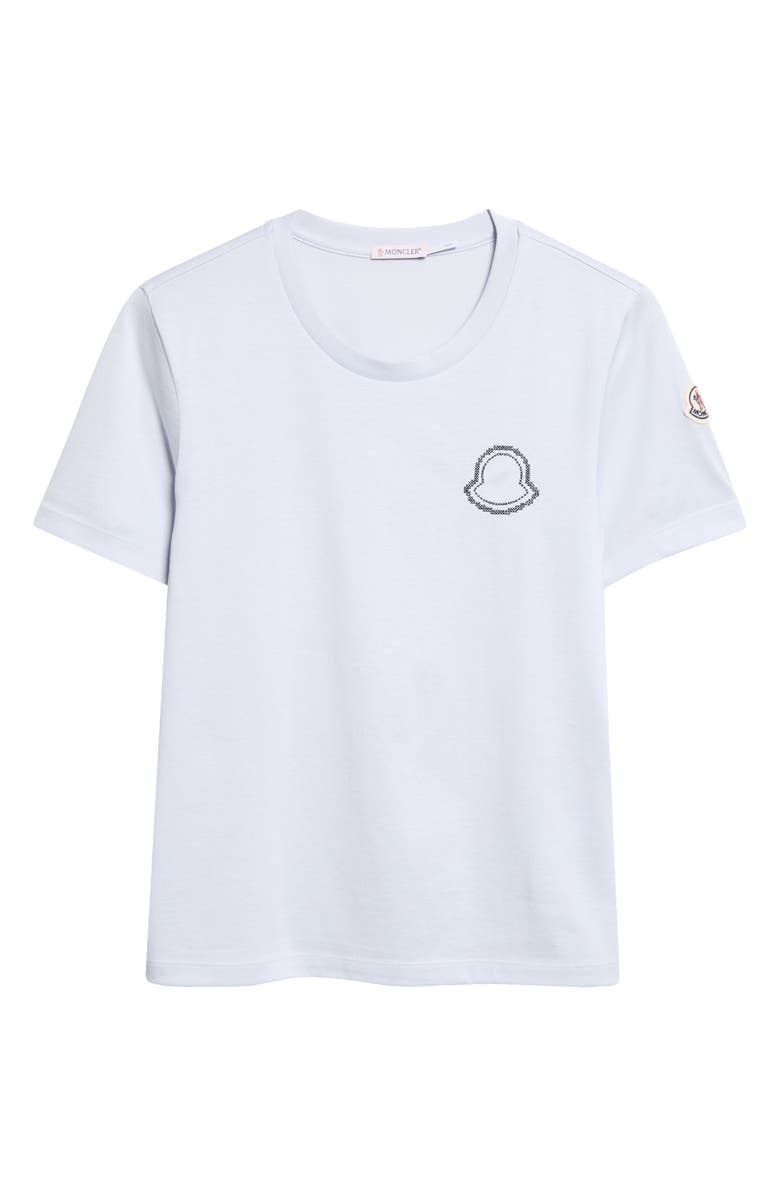 Moncler Logo Cotton Jersey Graphic T-Shirt, Alternate, color, Blue