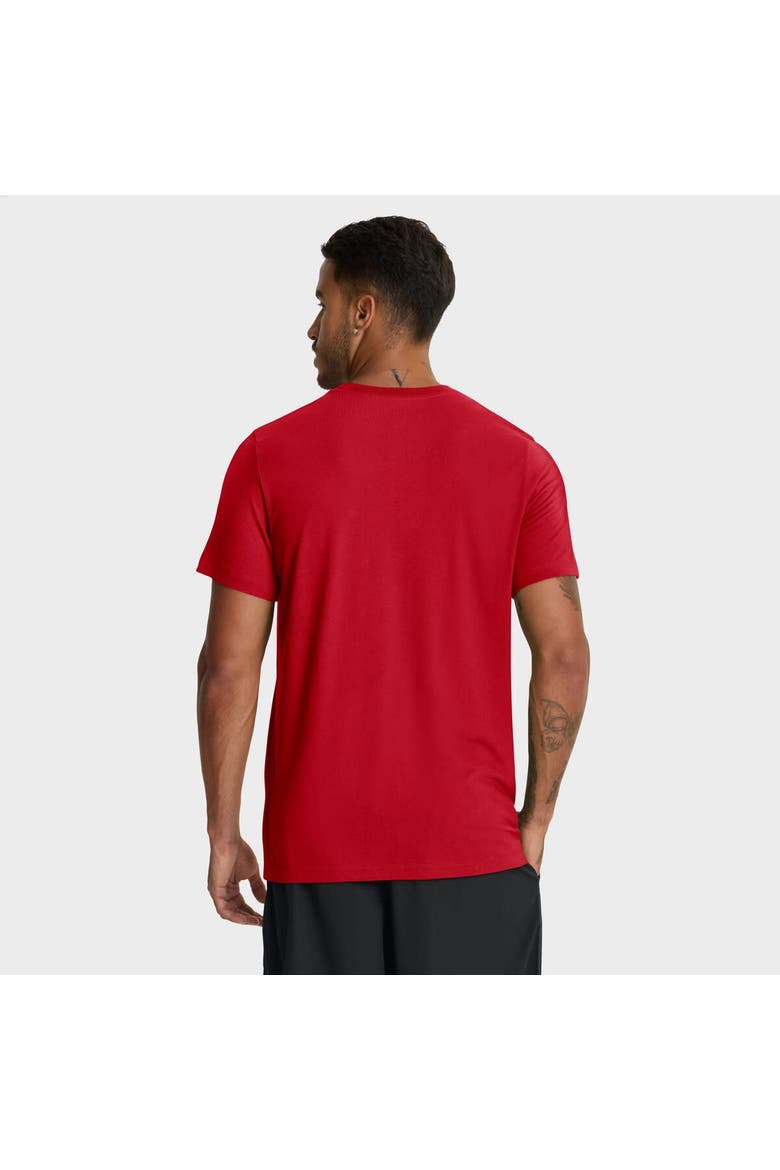 Men's Nike  Red Cleveland Guardians Tri-Blend Logo T-Shirt, Alternate, color, Red