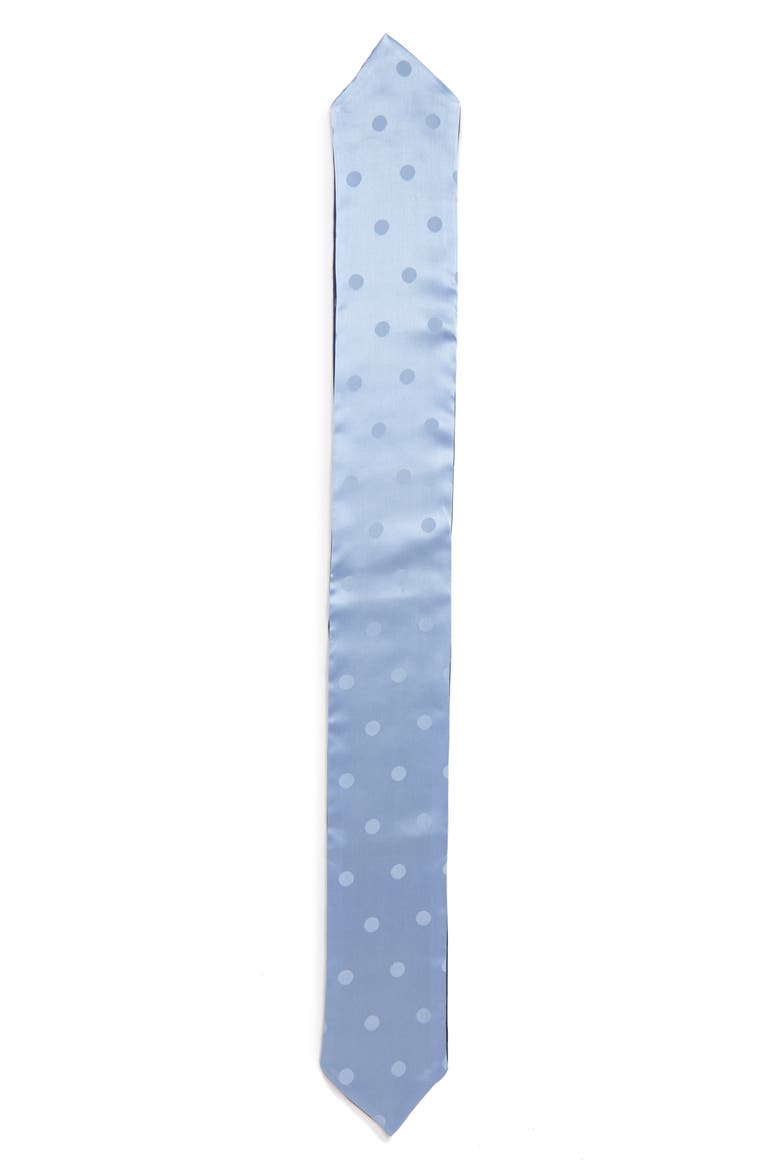 x Atlantic-Pacific Double Sided Silk Jacquard Scarf, Alternate, color, BLUE COMBO