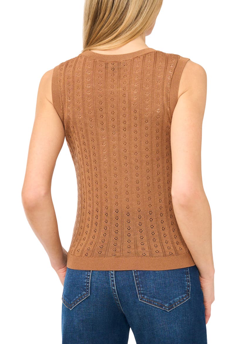 Shera Pointelle Sweater Tank, Alternate, color, GINGERSNAP