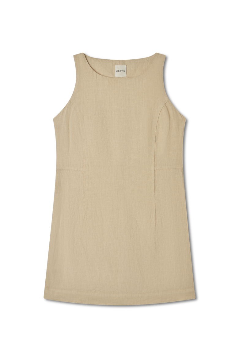 Augusta Dress, Main, color, BEIGE