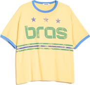 Daydreamer Brazil World Cup Graphic Cotton Ringer T-Shirt
